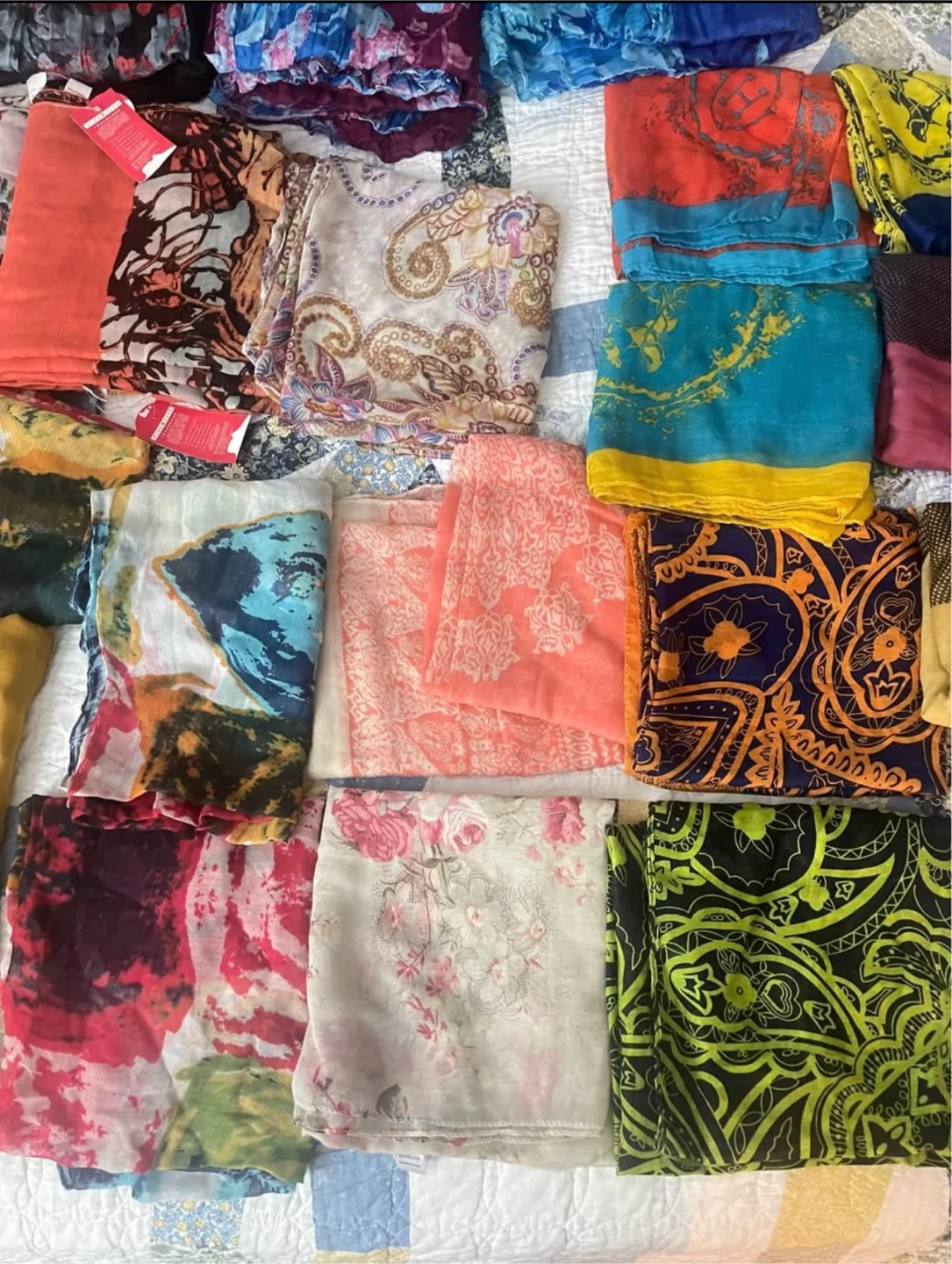 Assorted Scarves - Various Colours and Patterns