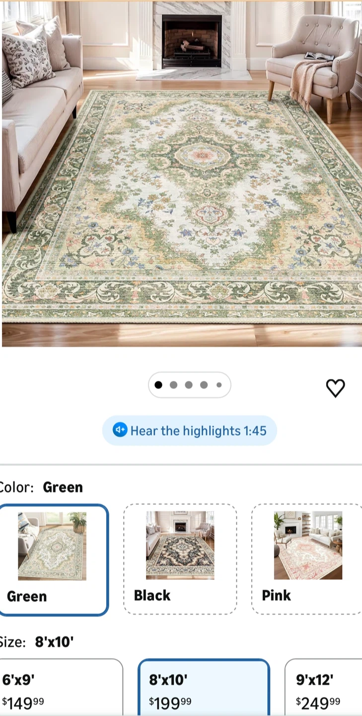 8'x10' Area Rug - Black - photo 4