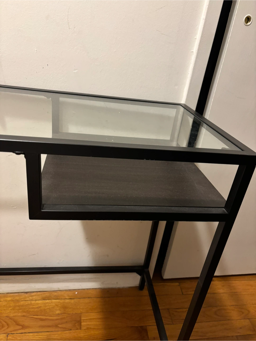 Black Metal & Glass Desk - photo 4