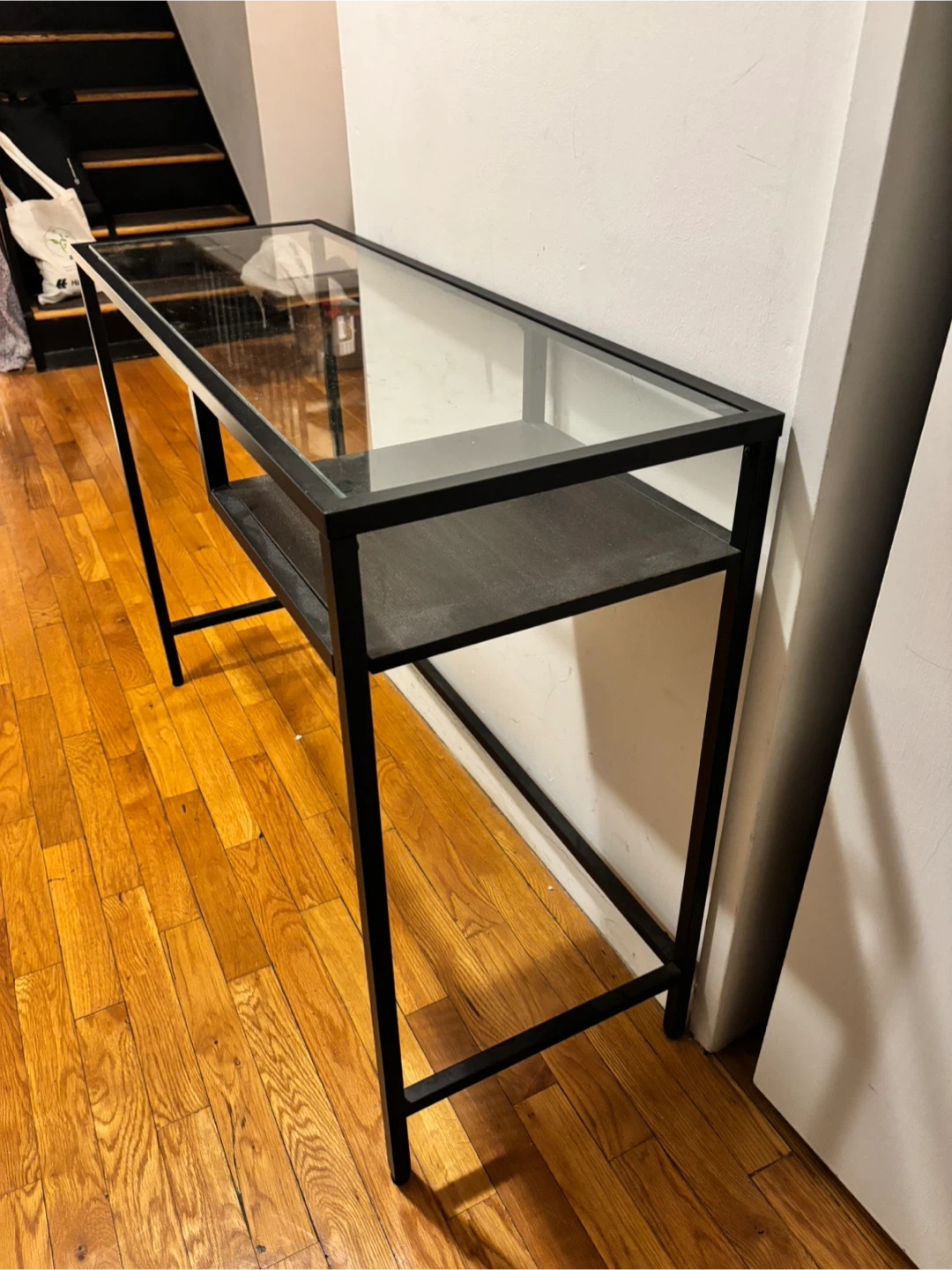 Black Metal & Glass Desk - photo 5