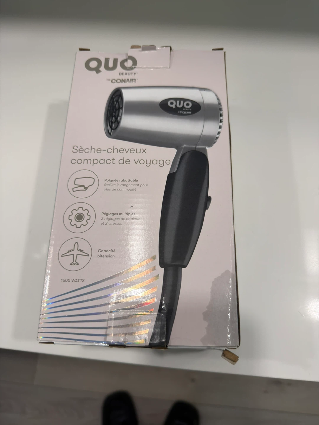 Quo Beauty Conair Compact Travel Hair Dryer - New