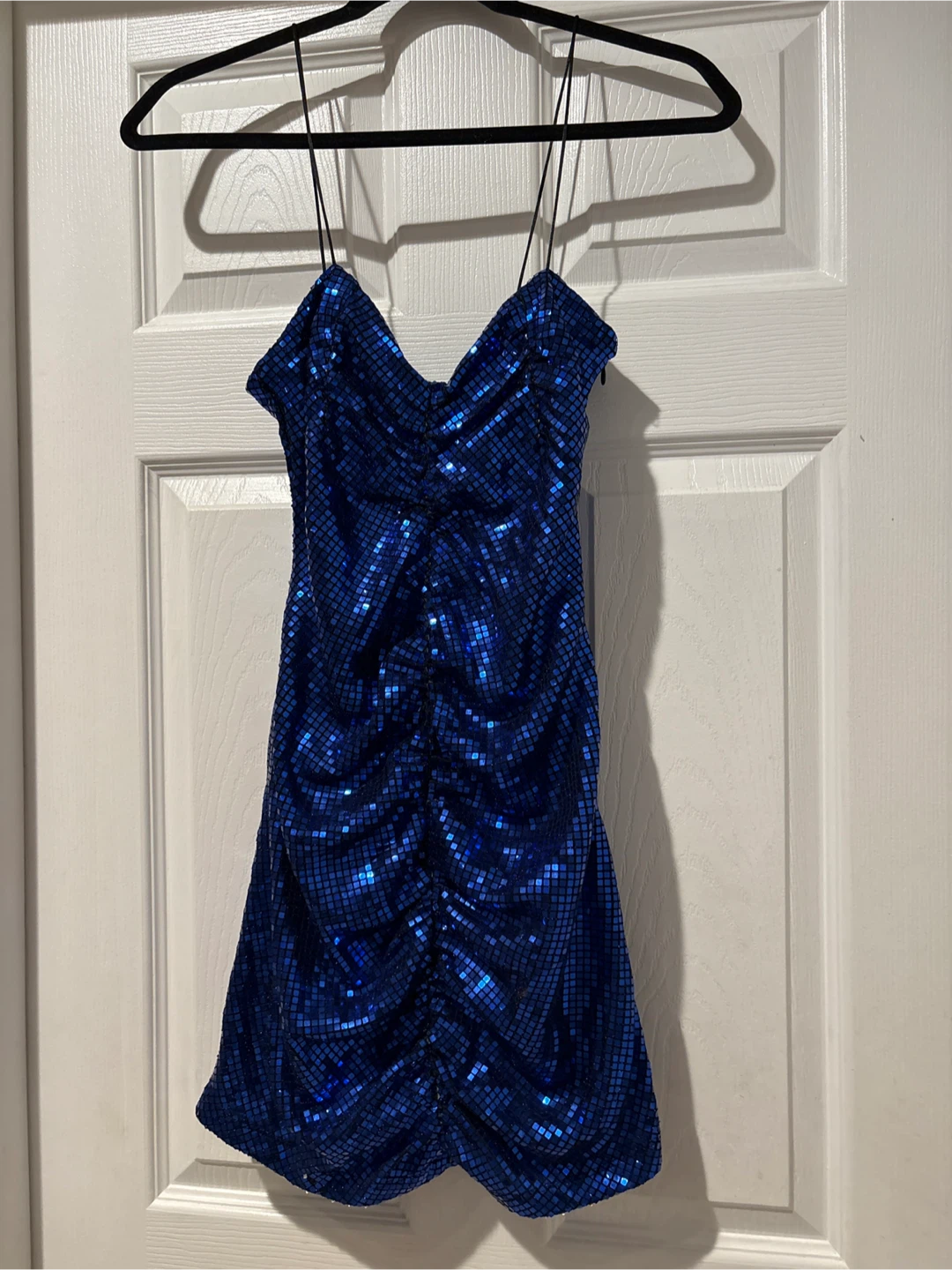 Zara Blue Sequin Mini Dress - Size M - photo 2