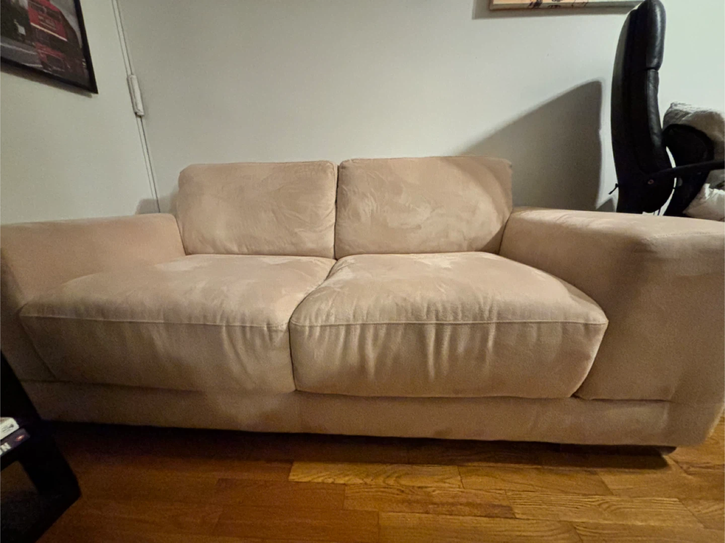 Comfortable Beige Loveseat Sofa - photo 5