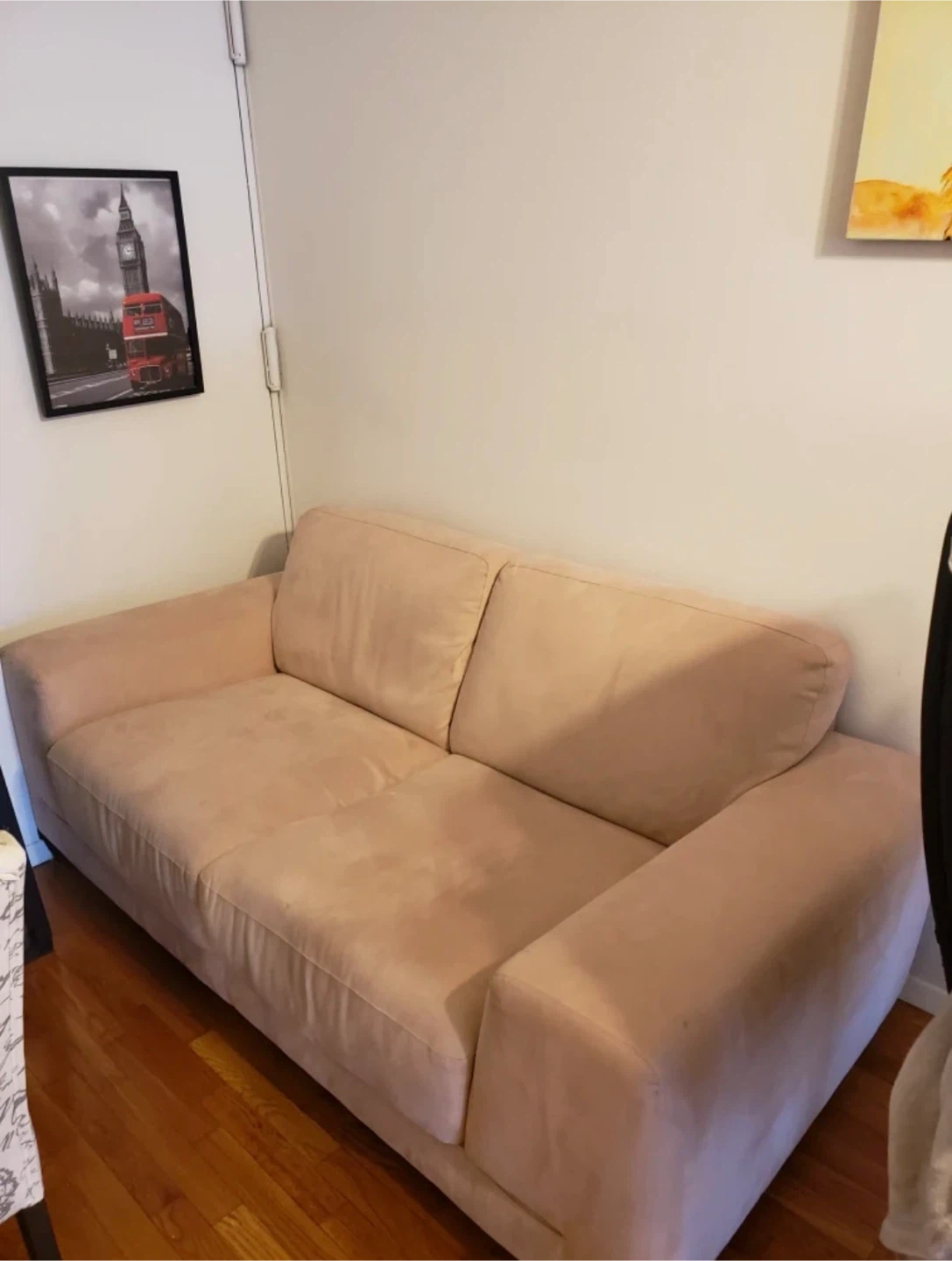Comfortable Beige Loveseat Sofa