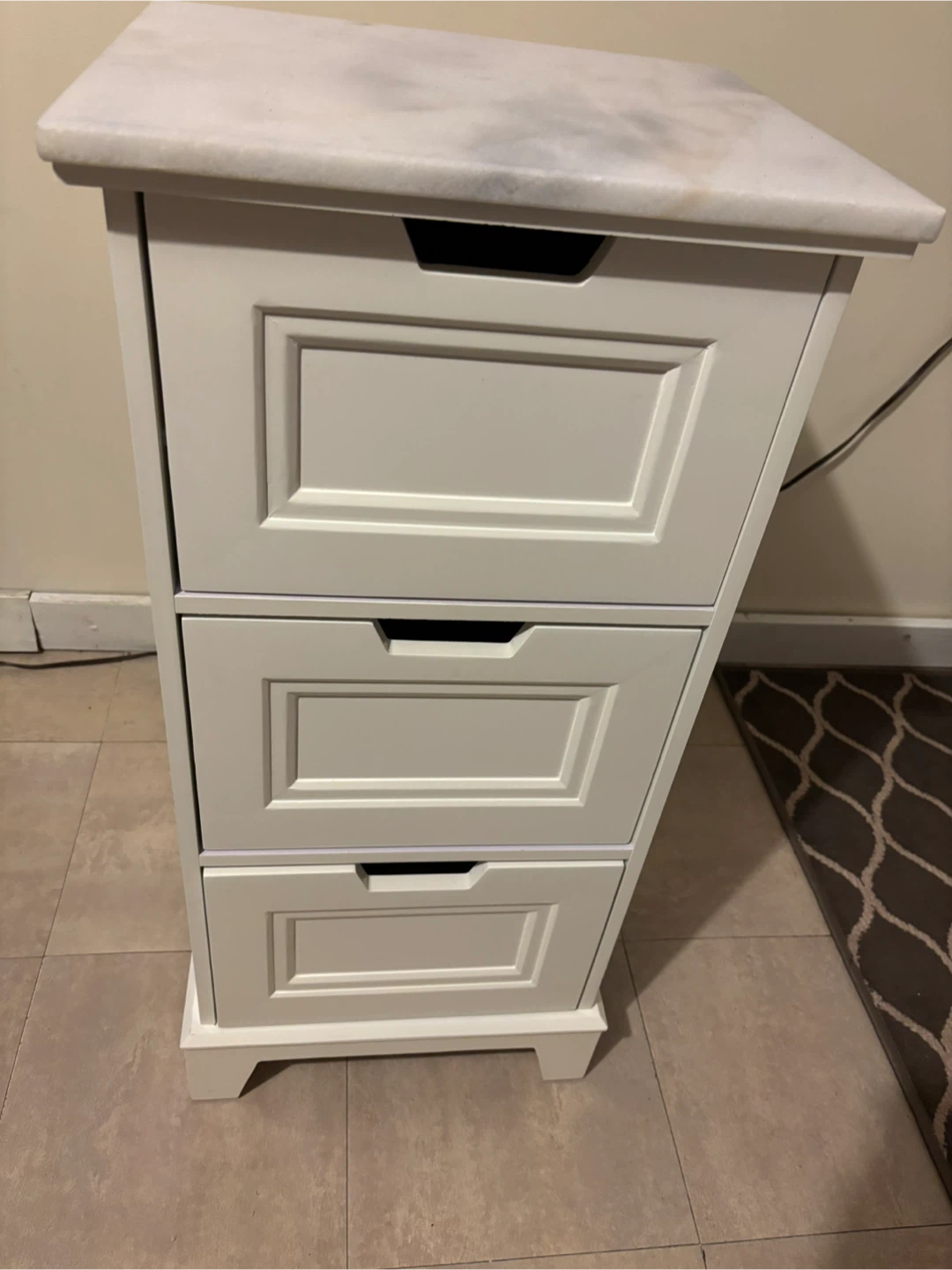 White 3-Drawer Cabinet