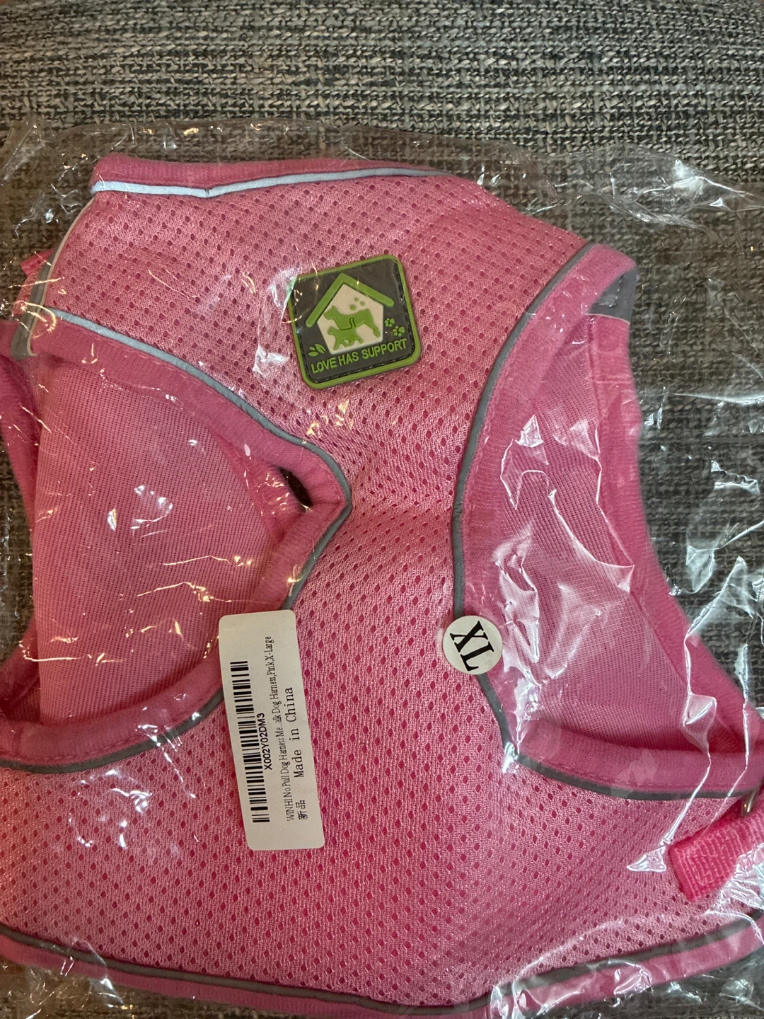 New Dog Harness and Leash Set - Pink, X-Large