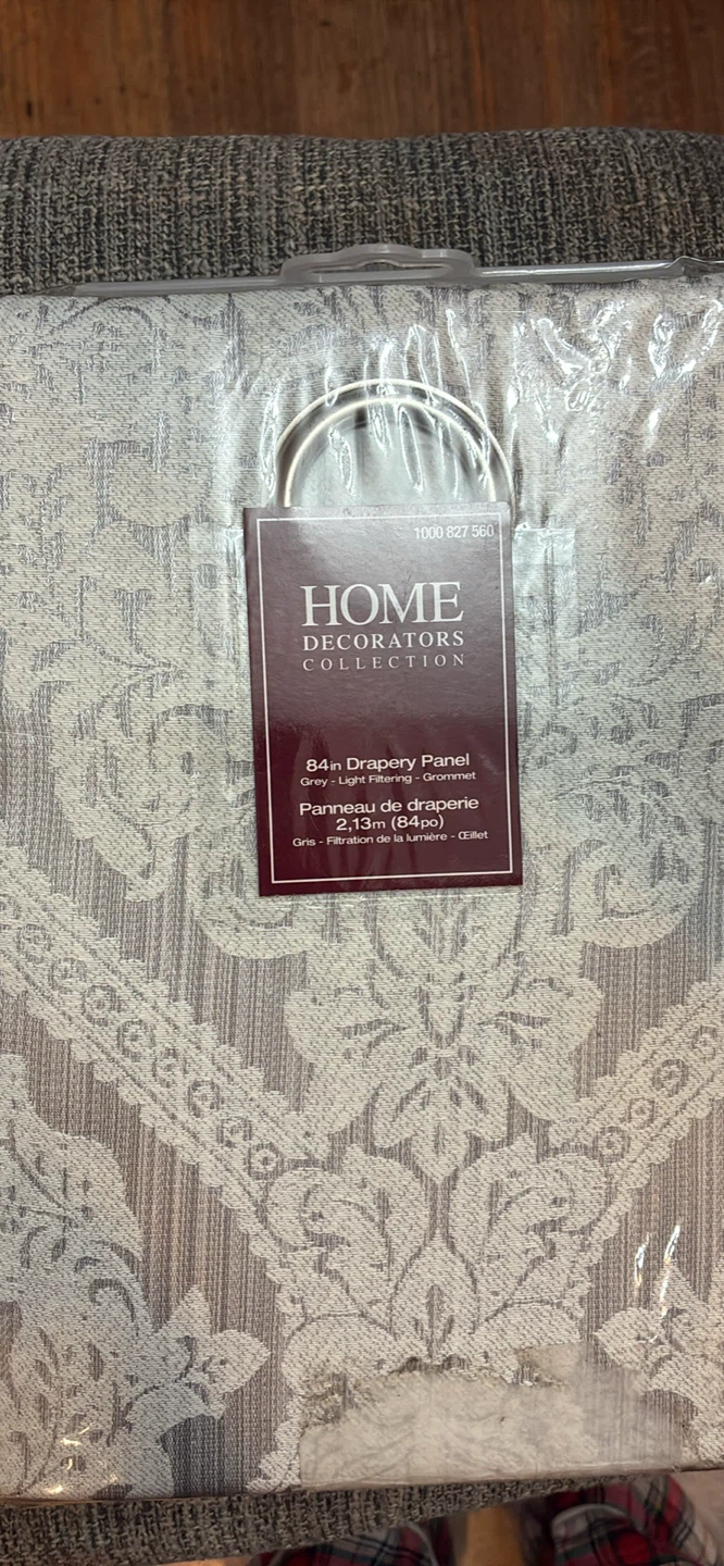 New Home Decorators Collection 84in Drapery Panel - Grey