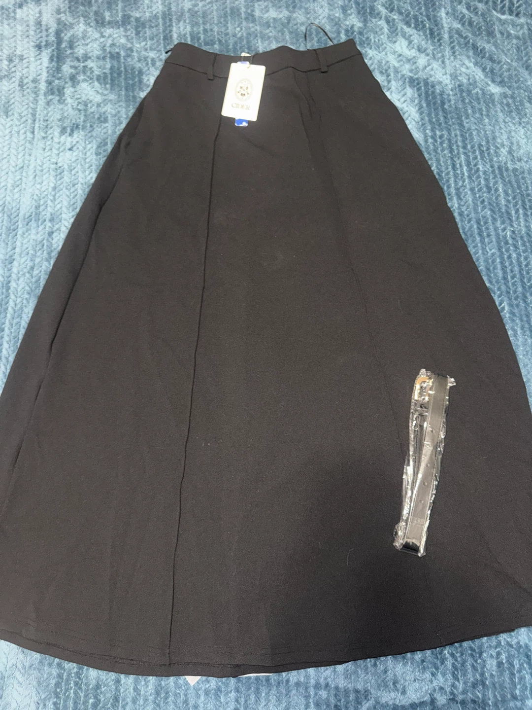 Black A-Line Midi Skirt - Size M