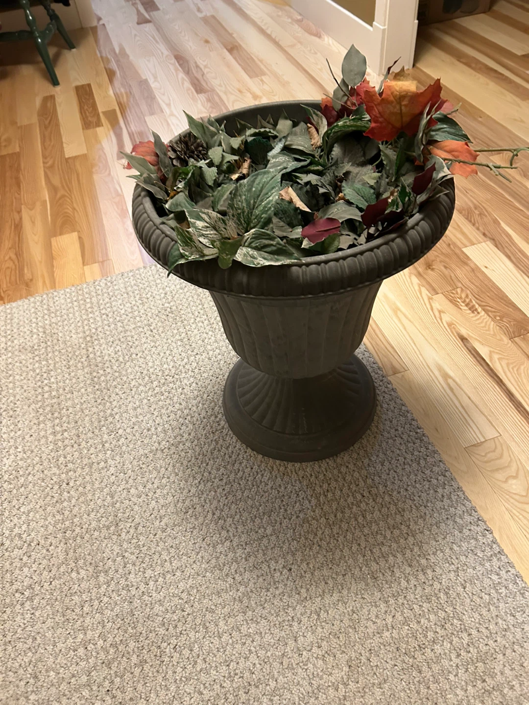 Grey Garden plastic Urn