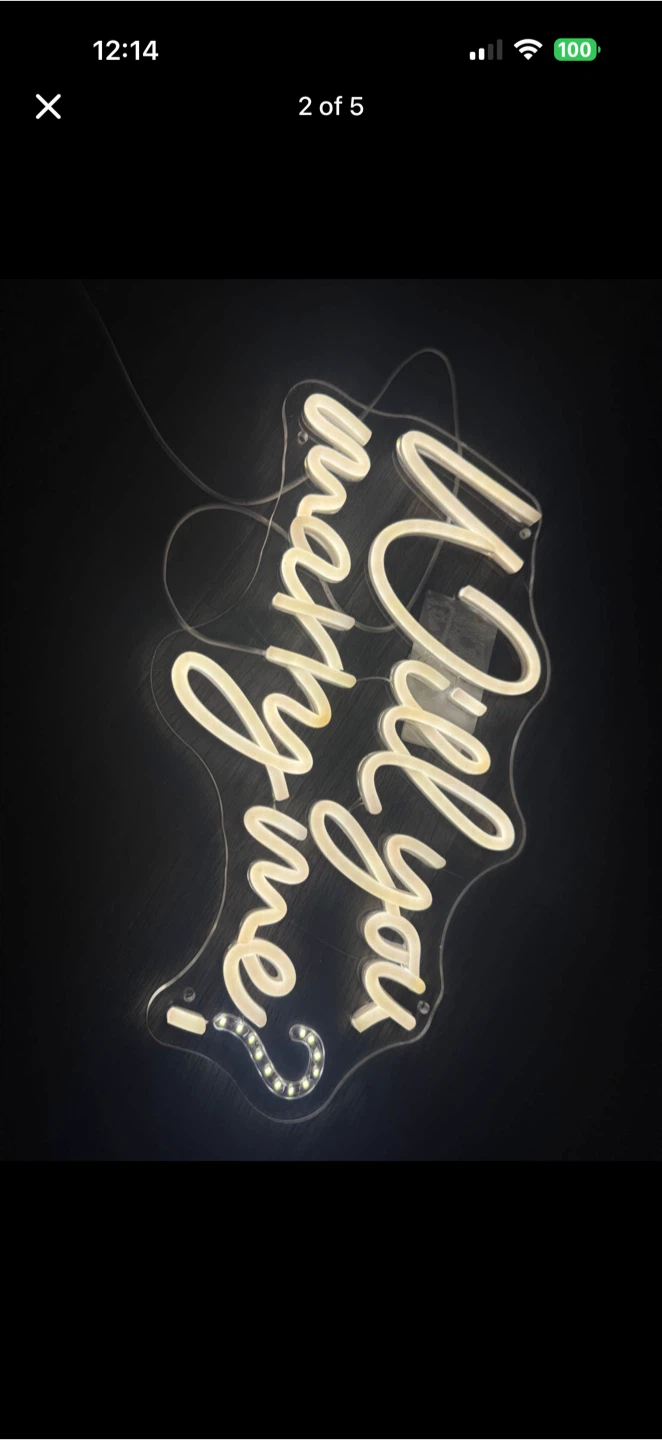 SYLHOME Will You Marry Me Neon Light - photo 2