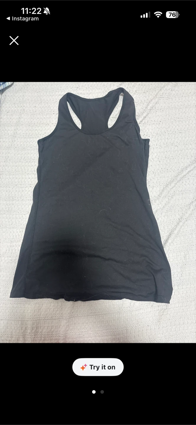 Lululemon top Black Racerback Tank Top