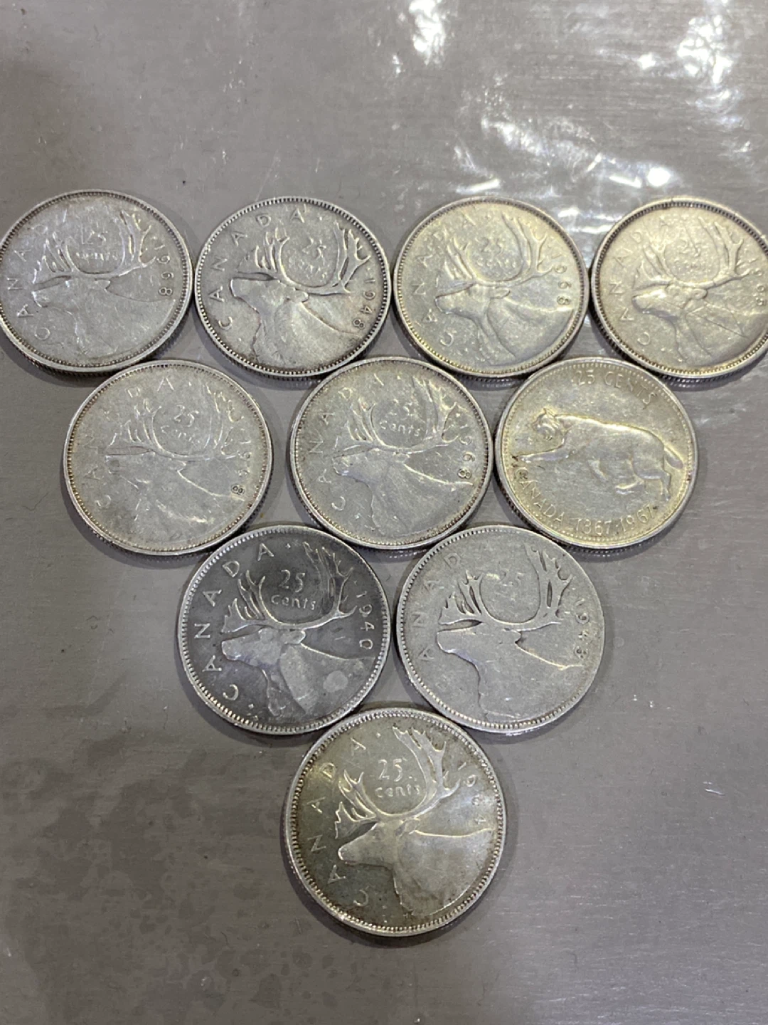 Vintage Canadian Silver Quarter Coins - photo 3