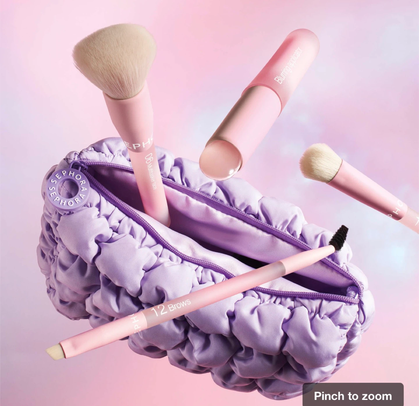 Sephora Pillow Dream Face and Eye Brush Set - NEW - photo 5
