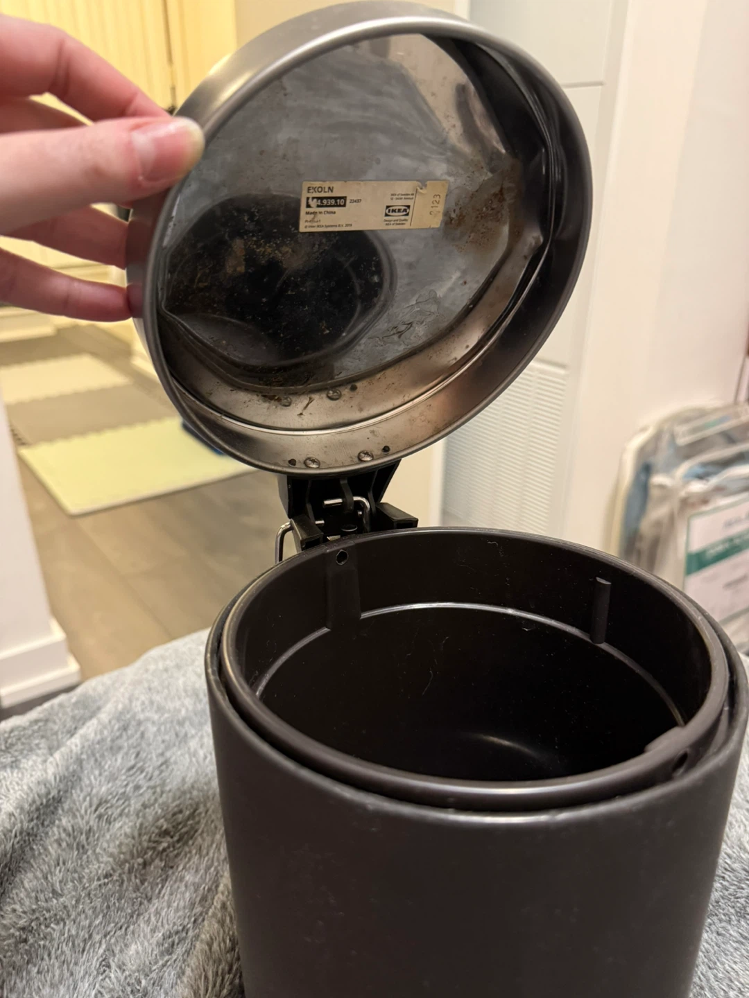 IKEA Pedal Garbage Bin, Black - photo 3