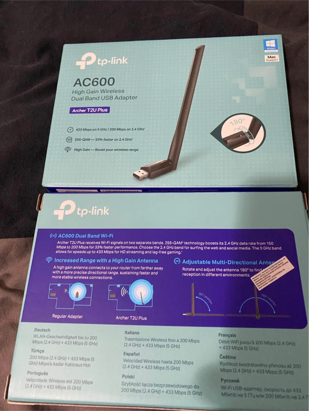 TP-Link AC600 Archer T2U Plus Dual Band USB Adapter - photo 2