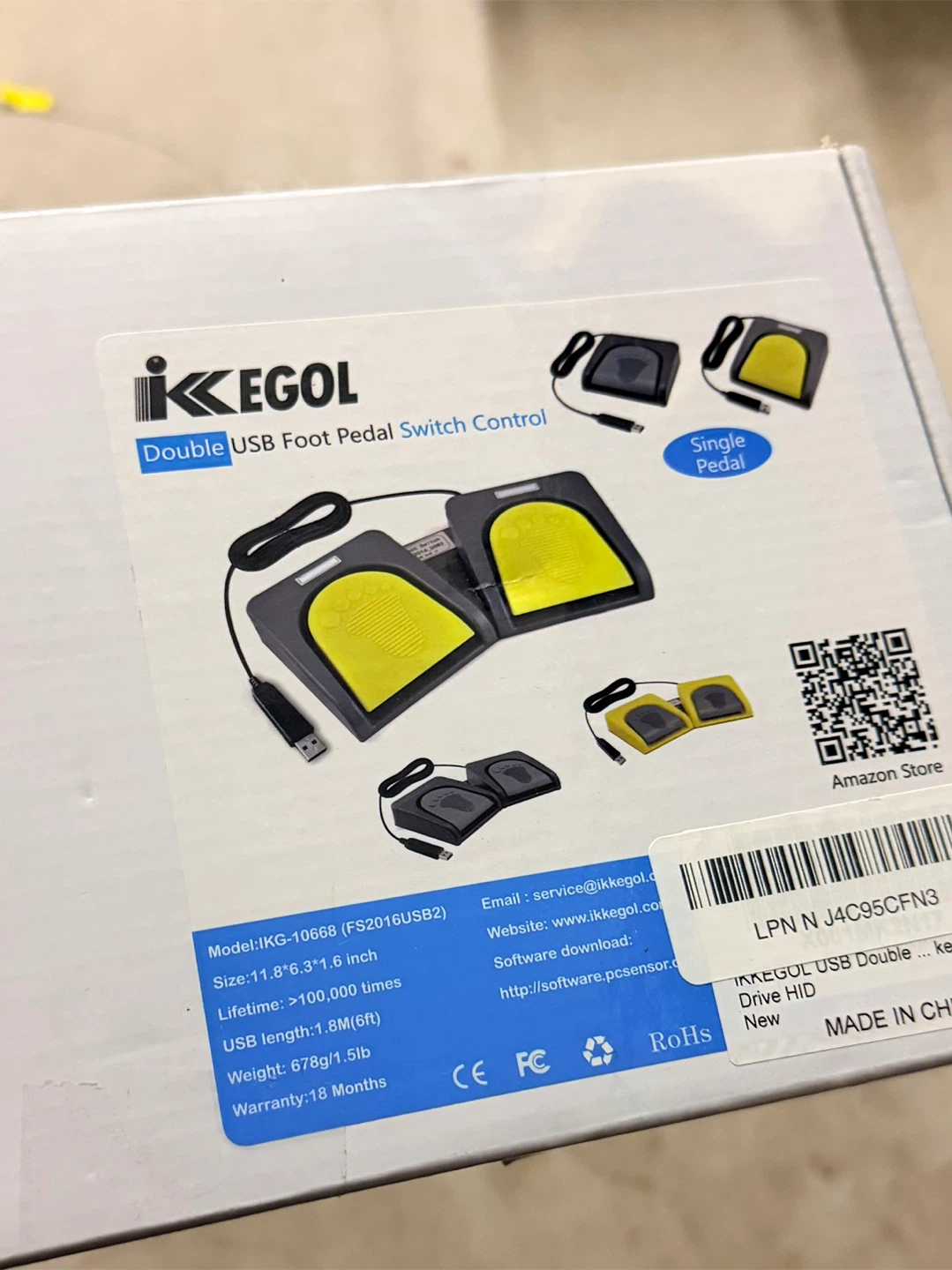 Ikegol Double USB Foot Pedal Switch Control - photo 2