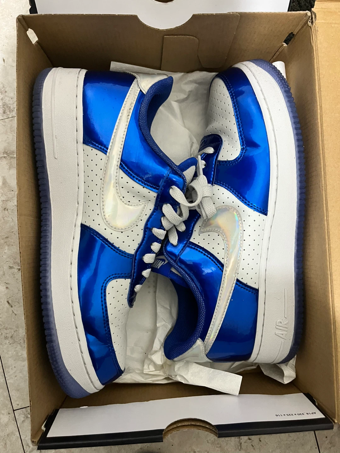 Nike Air Force 1 Low Blue/White, Size 9.5