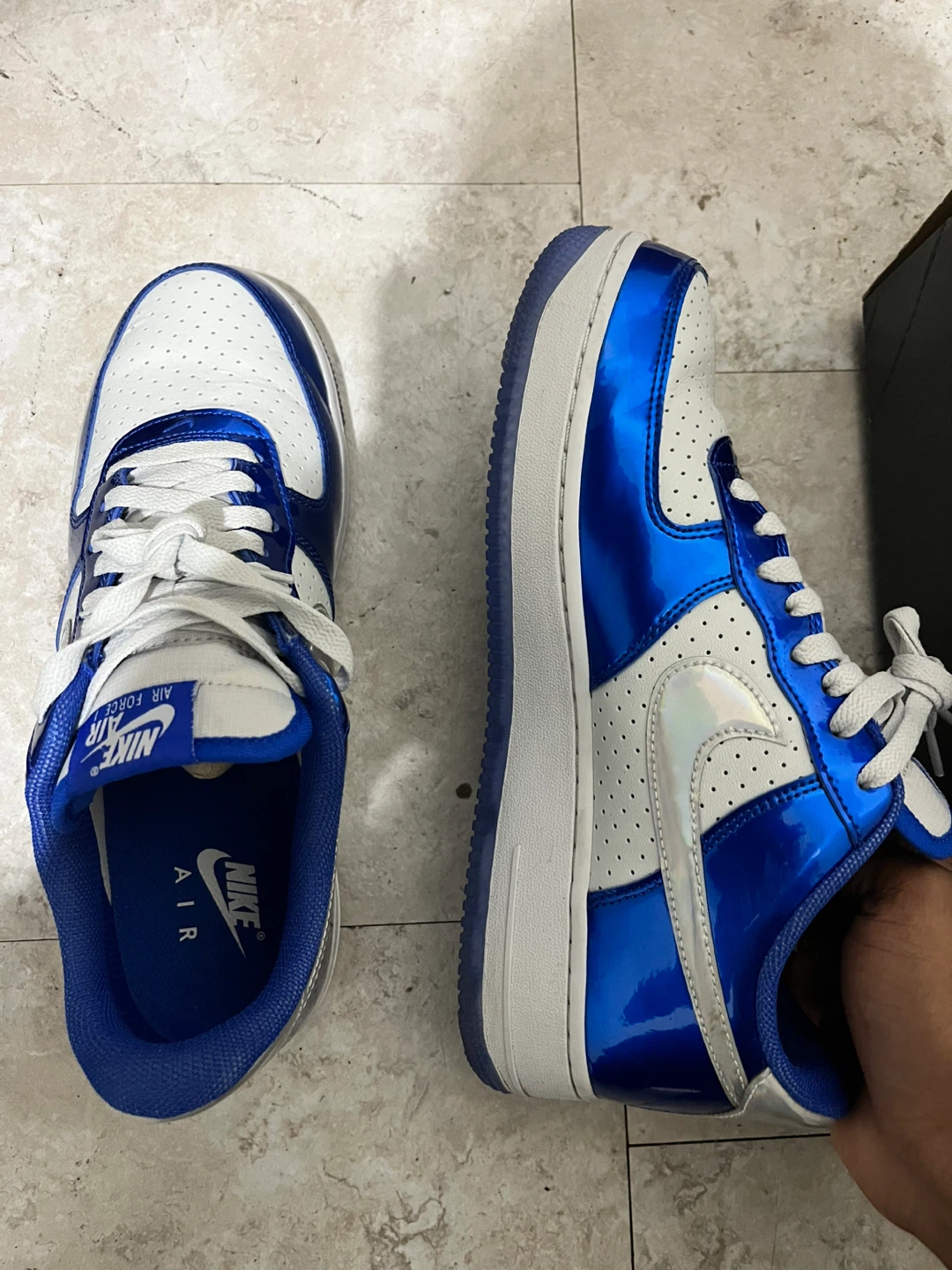 Nike Air Force 1 Low Blue/White, Size 9.5 - photo 2