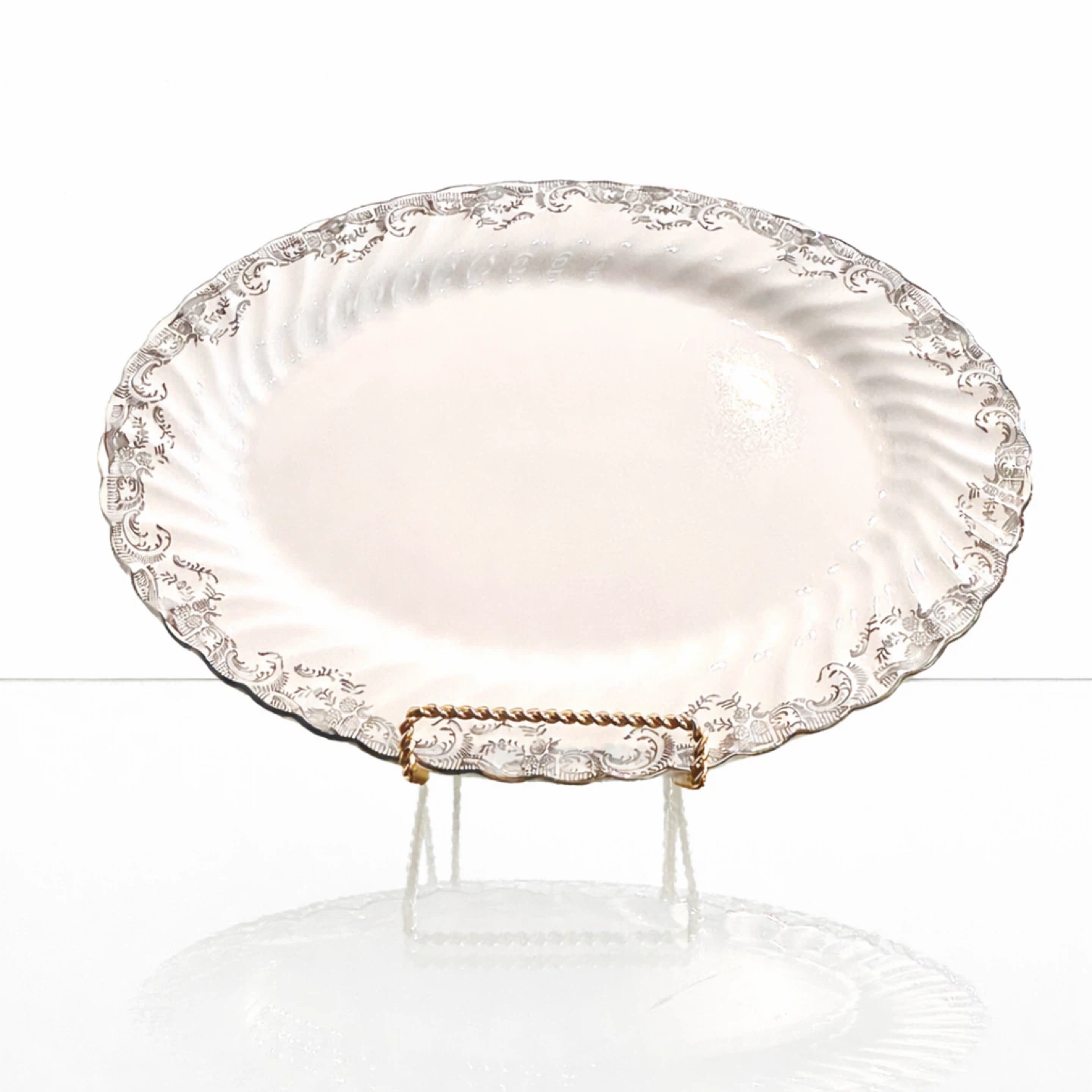 Johnson Bros Snowhite Regency Ironstone Platter 12”