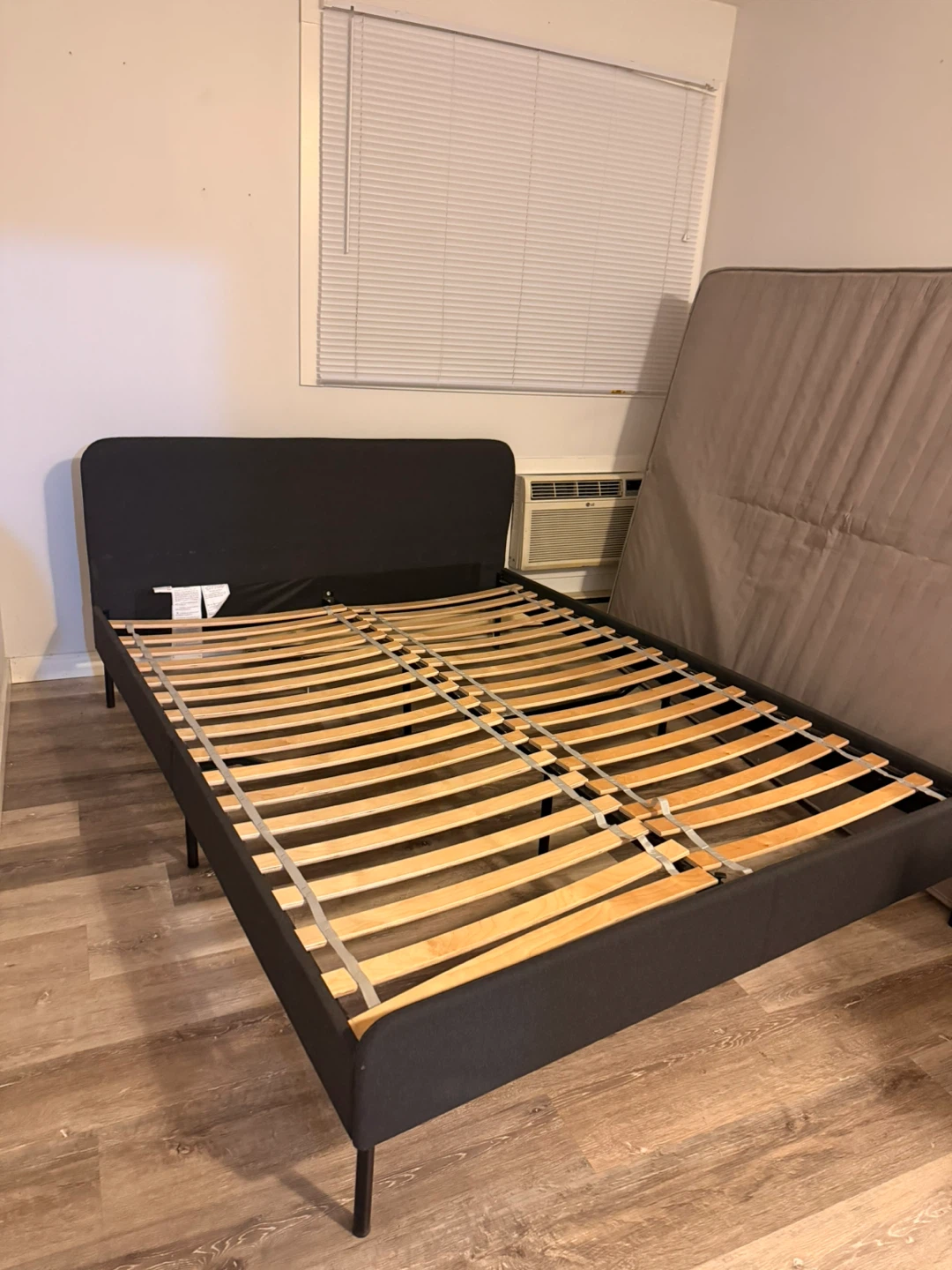 IKEA SLATTUM Queen Bed Frame - Vissle Dark Gray - photo 3