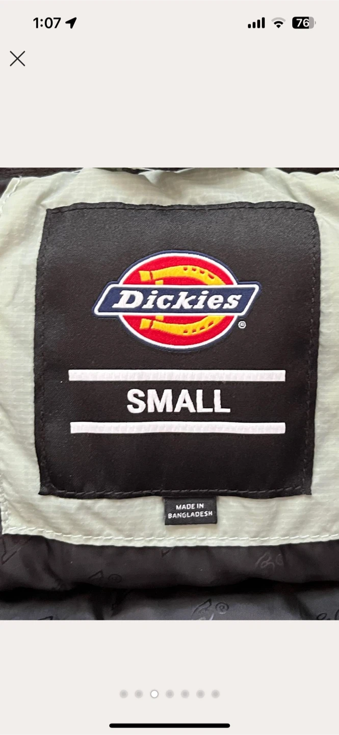 Dickies Puffer Jacket - Size Small - photo 3
