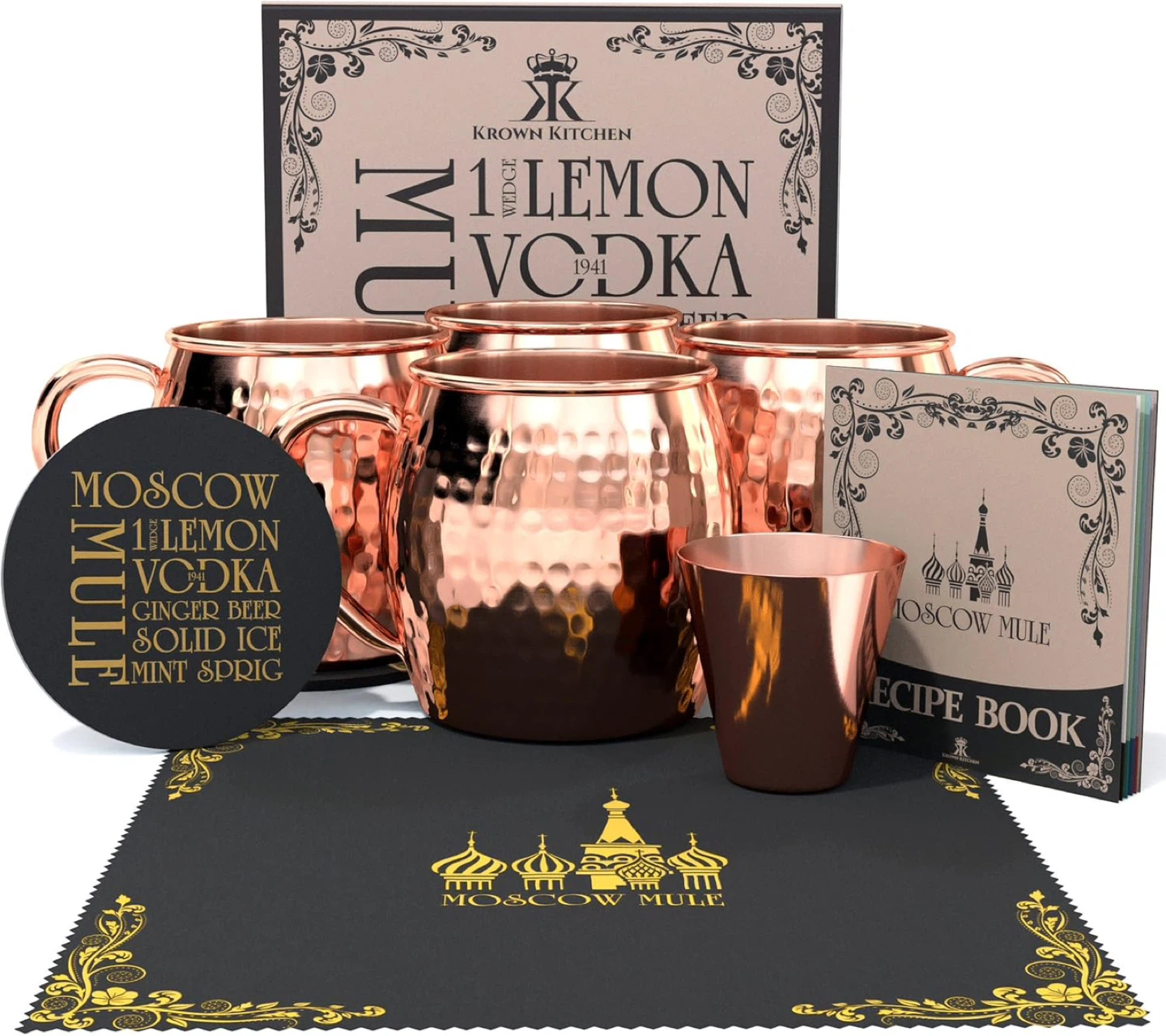 Advanced Mixology Hammered Moscow Mule Copper Mugs Set_NWOT - photo 3