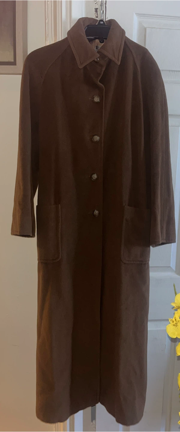 Brown Wool Blend Overcoat