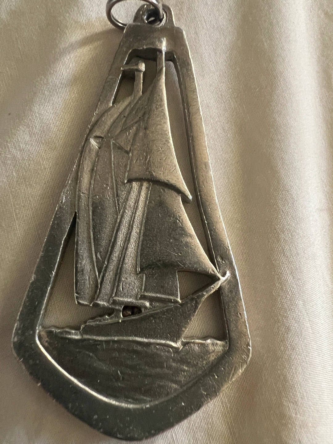 Amos Pewter Nova Scotia Canada Sailing Ship Ornament