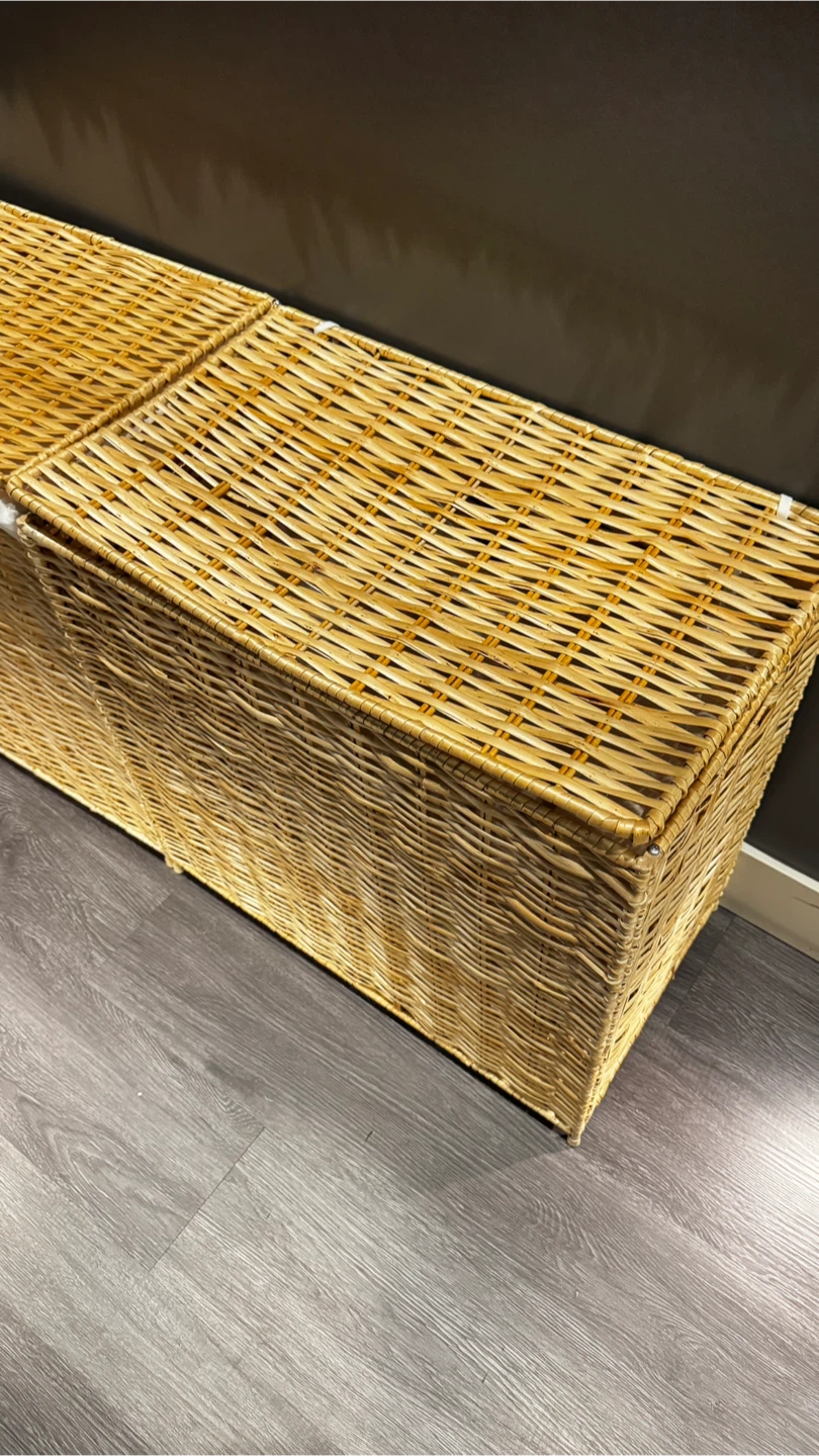 IKEA Wicker Laundry Hamper with Lid