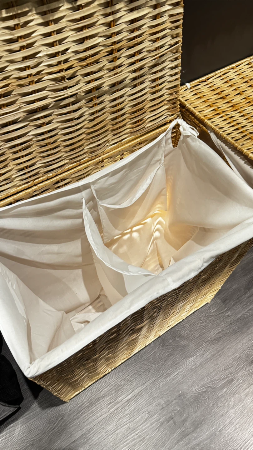 IKEA Wicker Laundry Hamper with Lid - photo 2