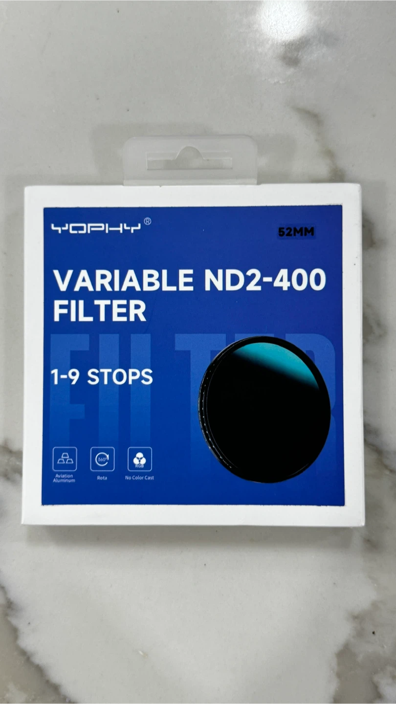 YOPHY 52MM Variable ND2-400 Filter - New