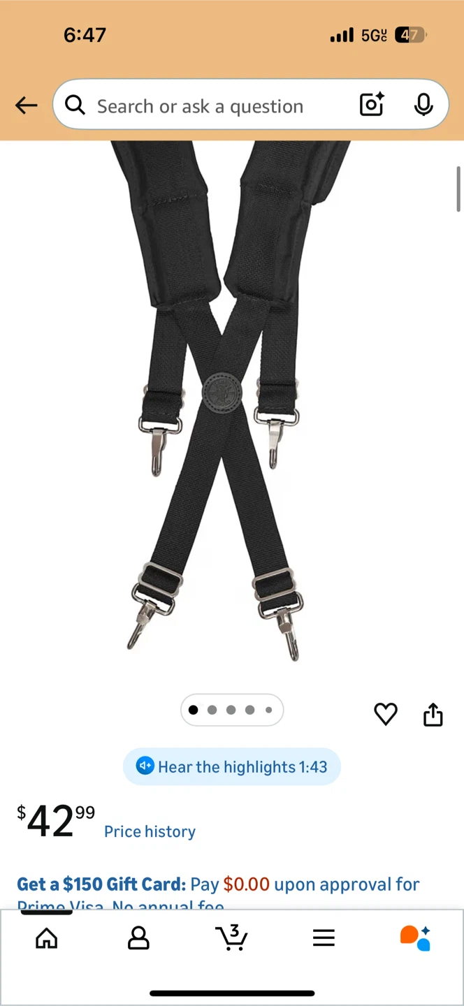 Klein Tools Adjustable Suspenders & Tool Belt