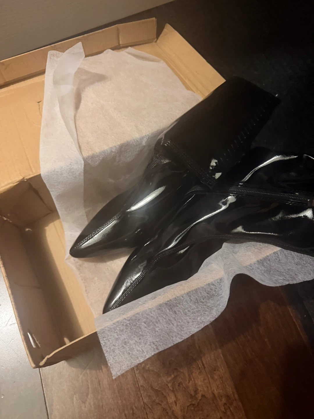 Black Patent Leather Ankle Boots - Size 40🏆 - photo 2