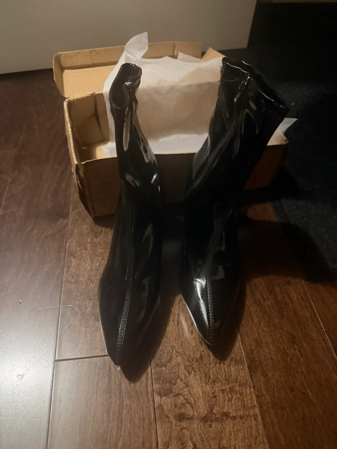Black Patent Leather Ankle Boots - Size 40🏆 - photo 4