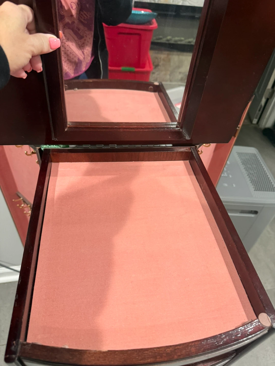 Jewelry Armoire with Mirror - photo 3