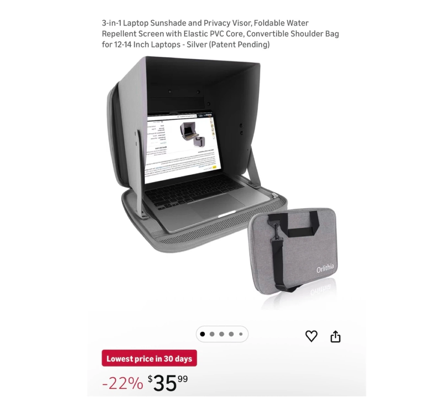 Brand new 3-in-1 Laptop Sunshade and Privacy Visor