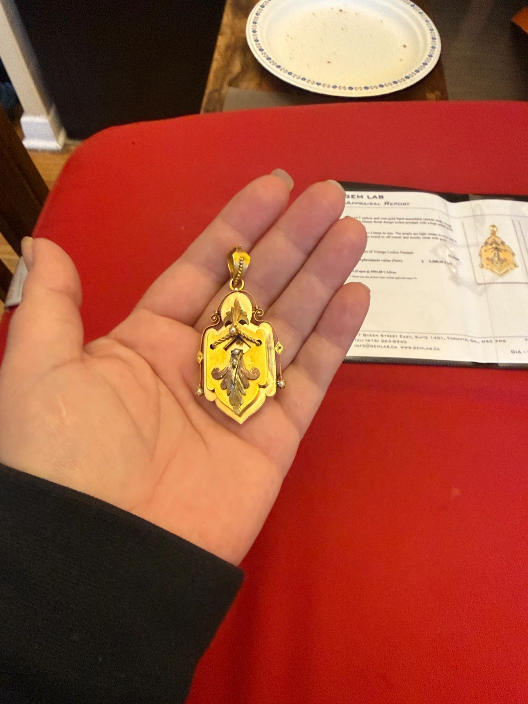 Victorian 14KT Yellow Gold Locket Pendant - photo 2