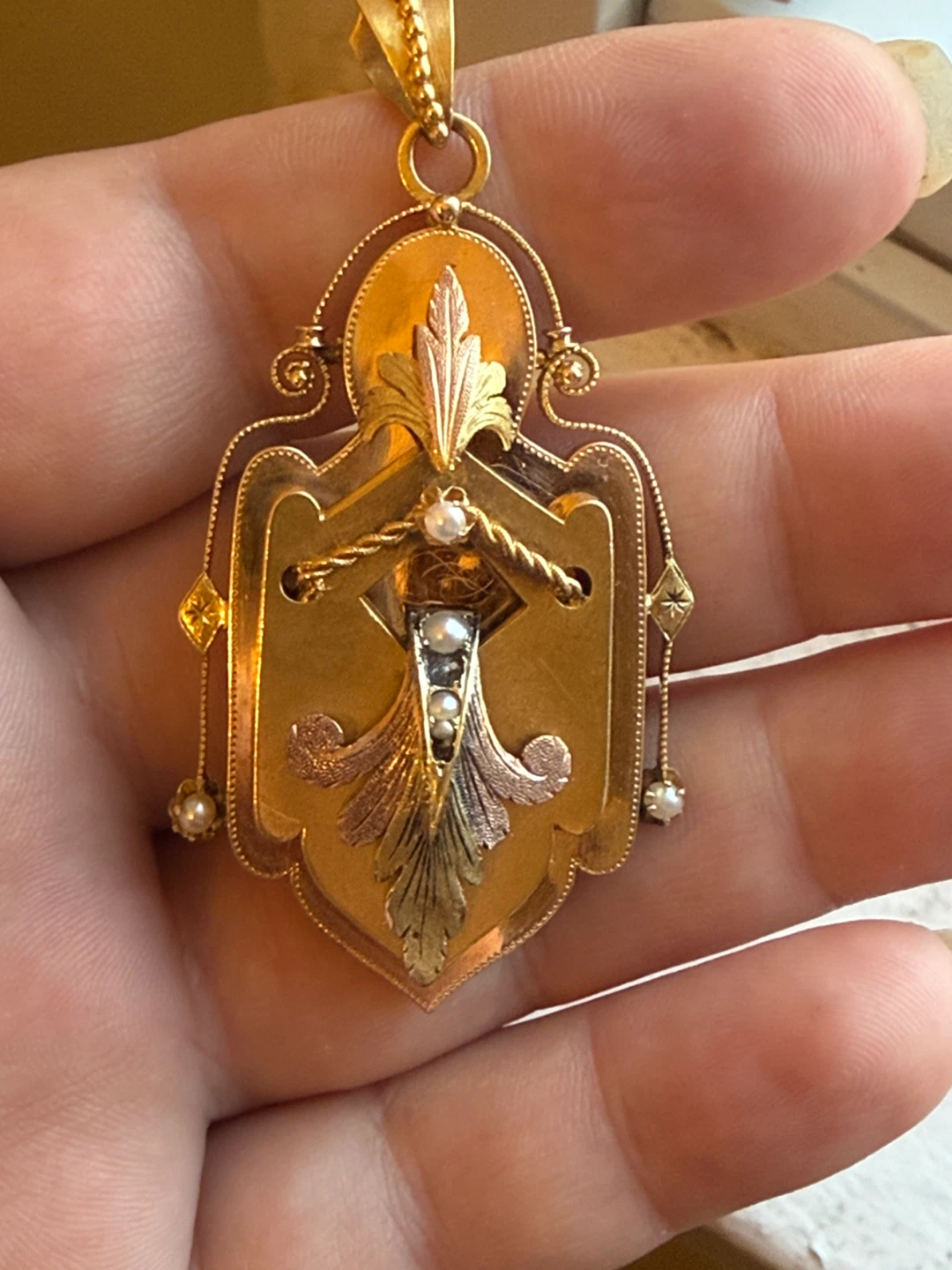 Victorian 14KT Yellow Gold Locket Pendant