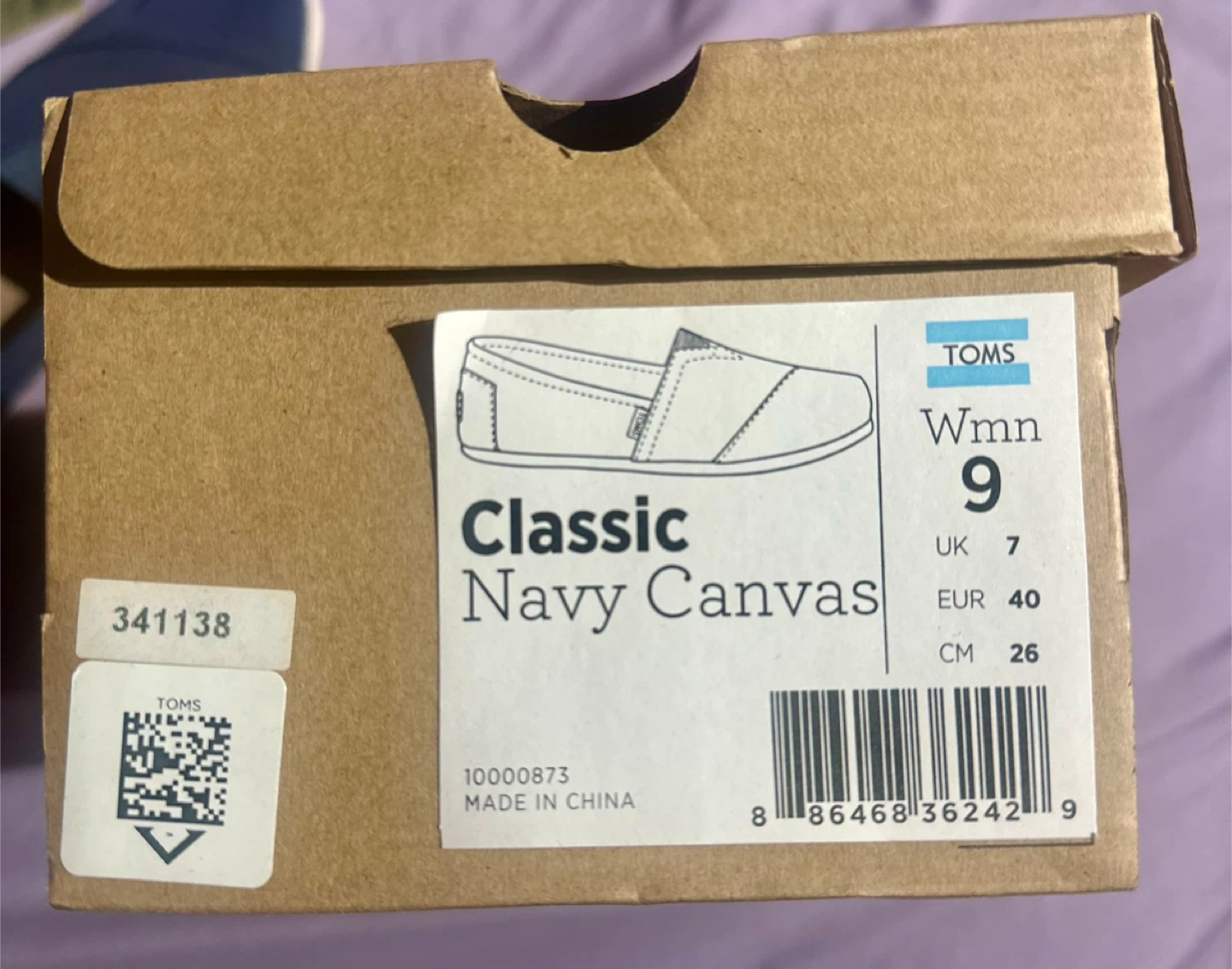 New TOMS Classic Navy Canvas Shoes - Women's Size 9 - photo 3