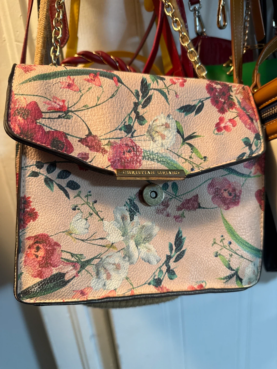Christian Siriano Floral Print Chain Bag