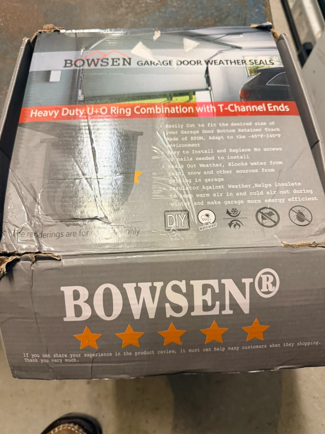 BOWSEN Garage Door Bottom Weather Seal - Black - photo 4