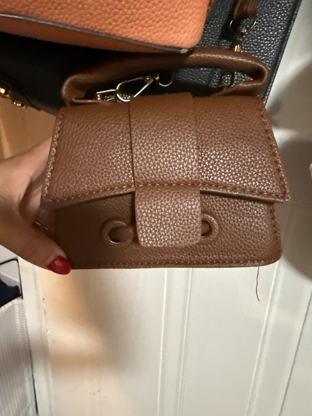 Brown Mini Top Handle Bag