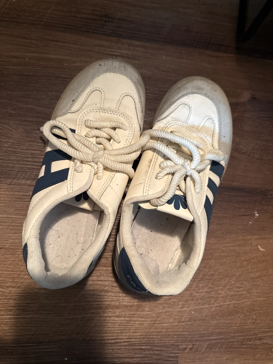 White & Blue Sneakers
