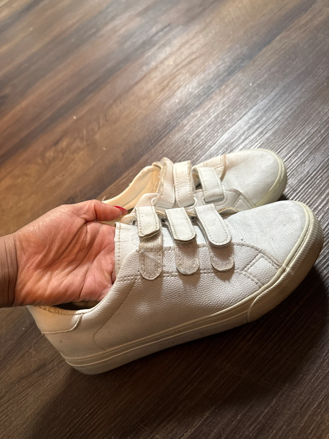 White Sneakers with Velcro Straps - photo 2