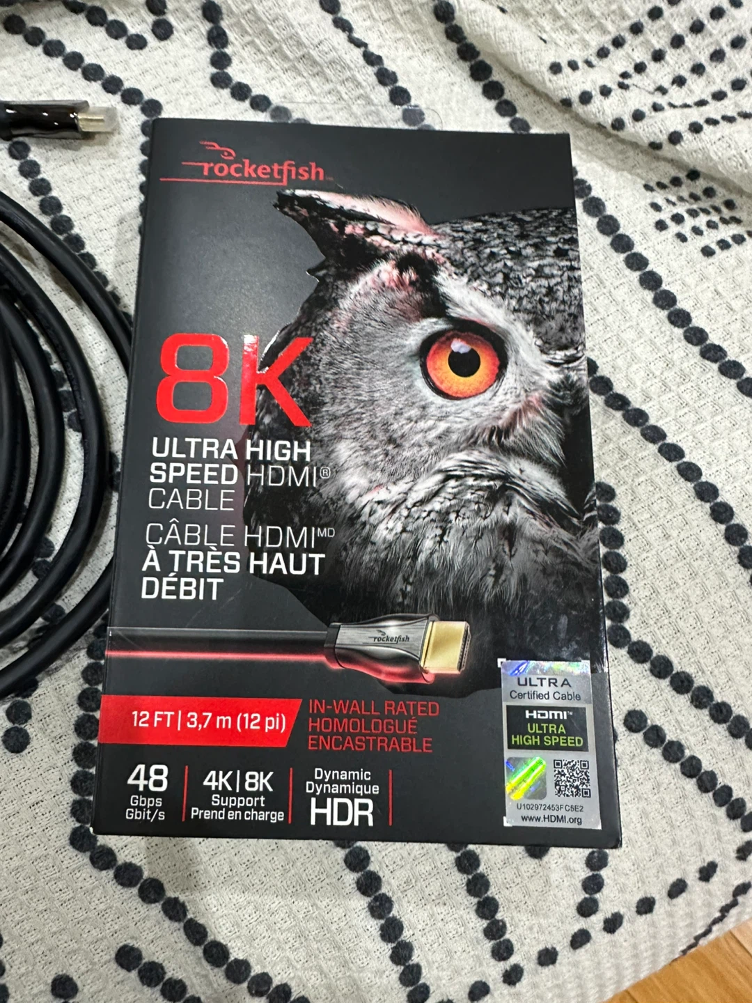 Rocketfish 8K Ultra High Speed HDMI Cable - 12 ft