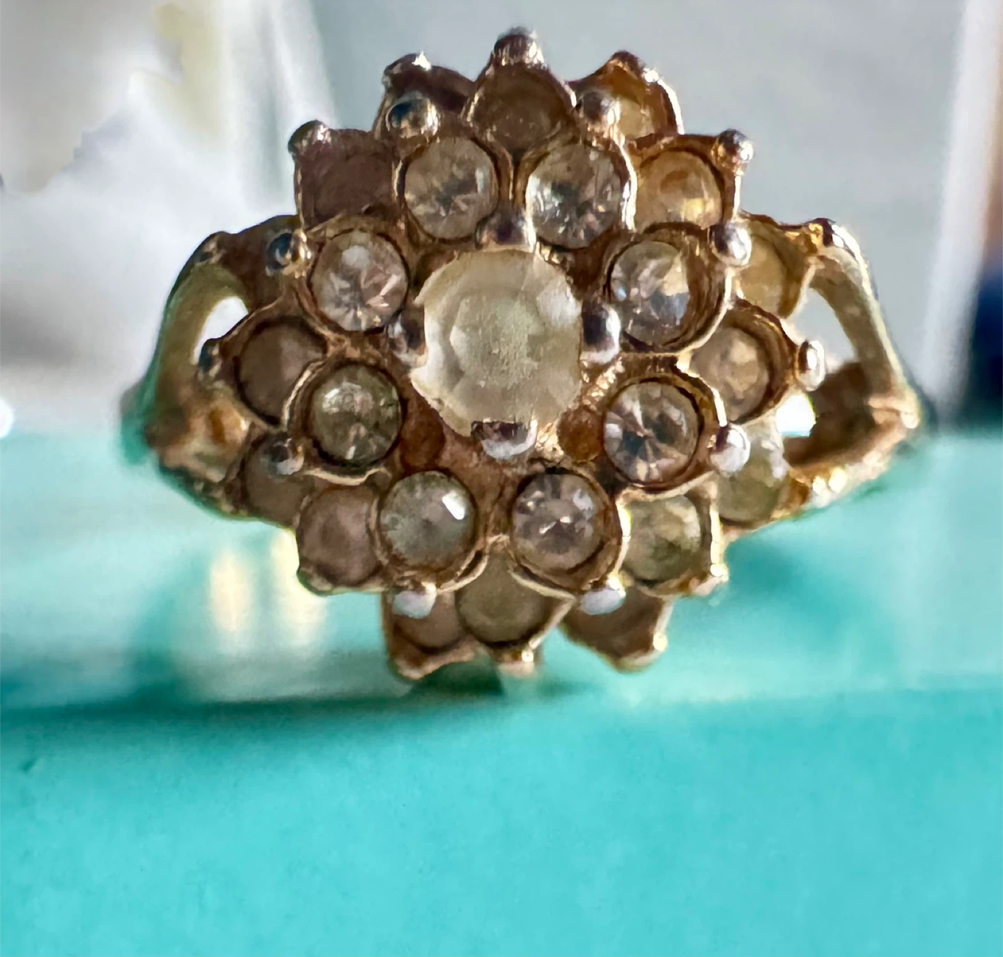 Vintage Gold & Diamonds Floral Ring - photo 2