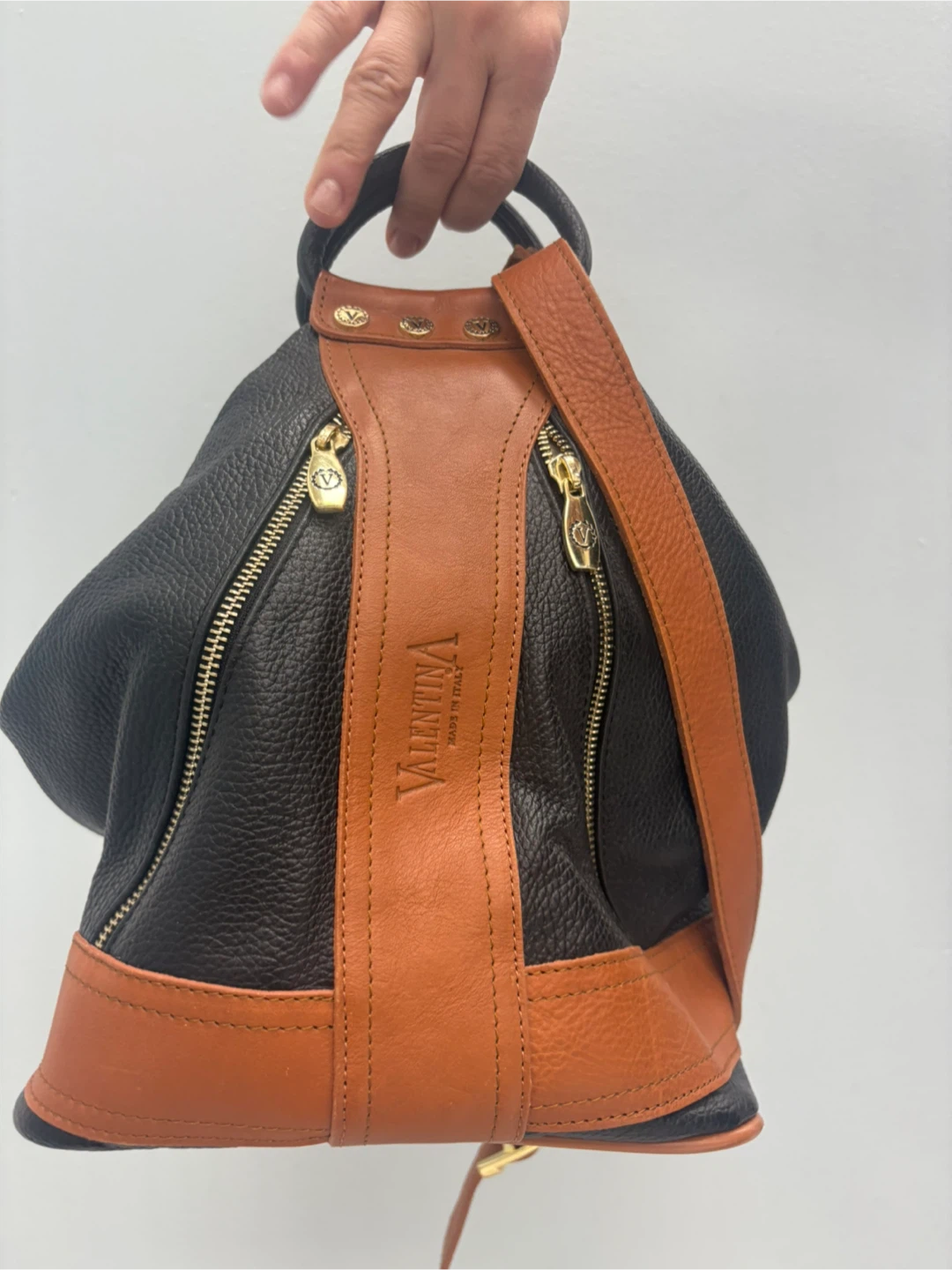 Valentina Made in Italy Leather versatile Backpack - photo 4