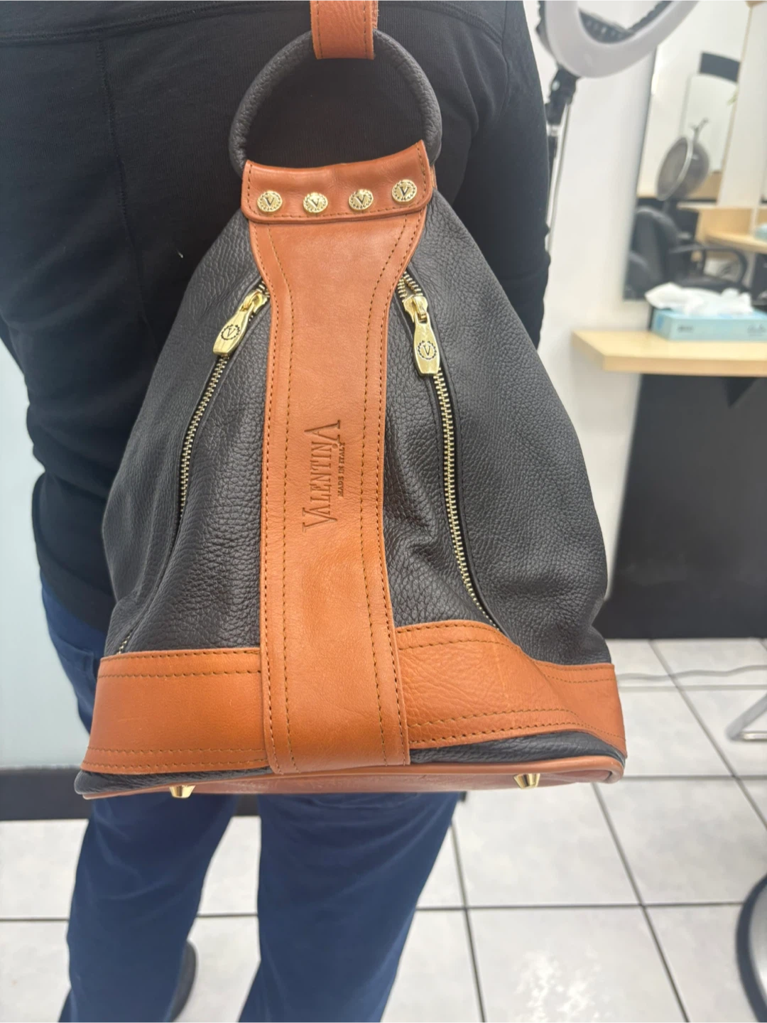 Valentina Made in Italy Leather versatile Backpack - photo 2