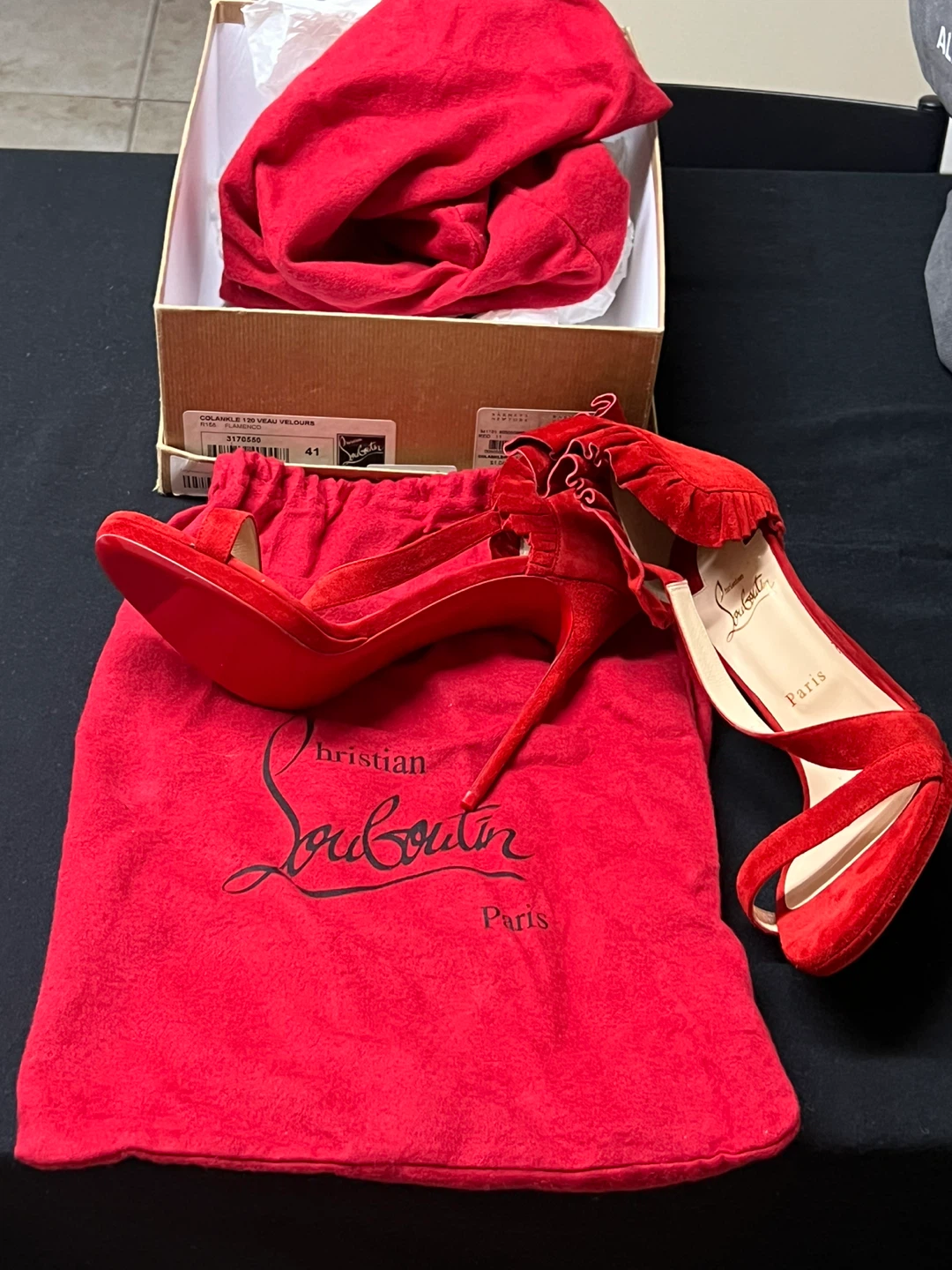 Christian Louboutin Colankle 120 Red Heels - Size 41