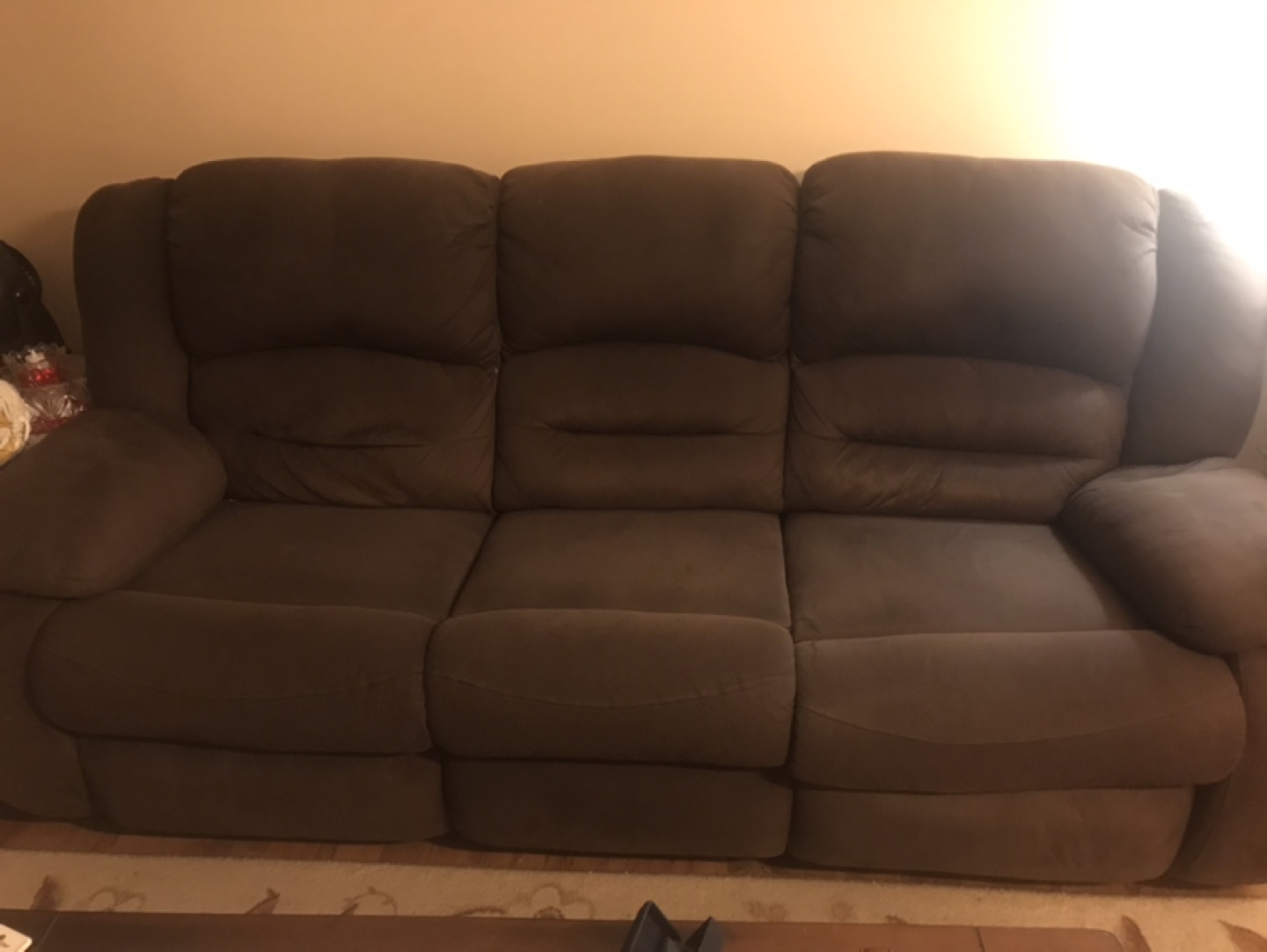 Brown Reclining Sofa - photo 2